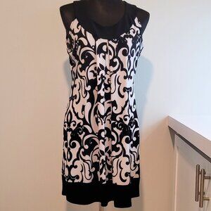 Enfocus Studio Summer Sleeveless B&W Dress Size 12 New n/t